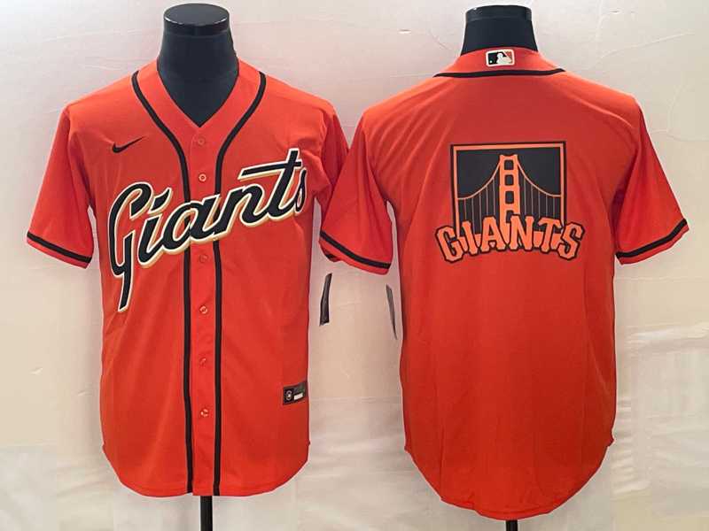 Men%27s San Francisco Giants Orange Team Big Logo Cool Base Stitched Baseball Jersey->san francisco giants->MLB Jersey